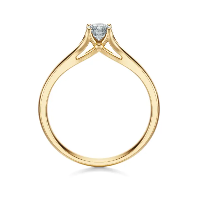 Pierścionek zaręczynowy złoty z diamentem AJPZ_131